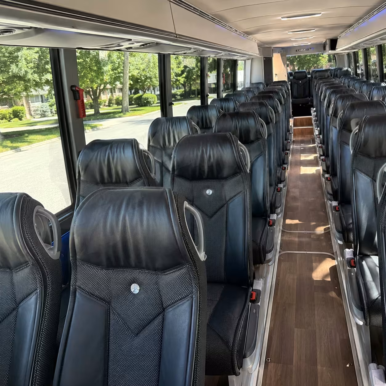 lake forest charter bus rental inside
