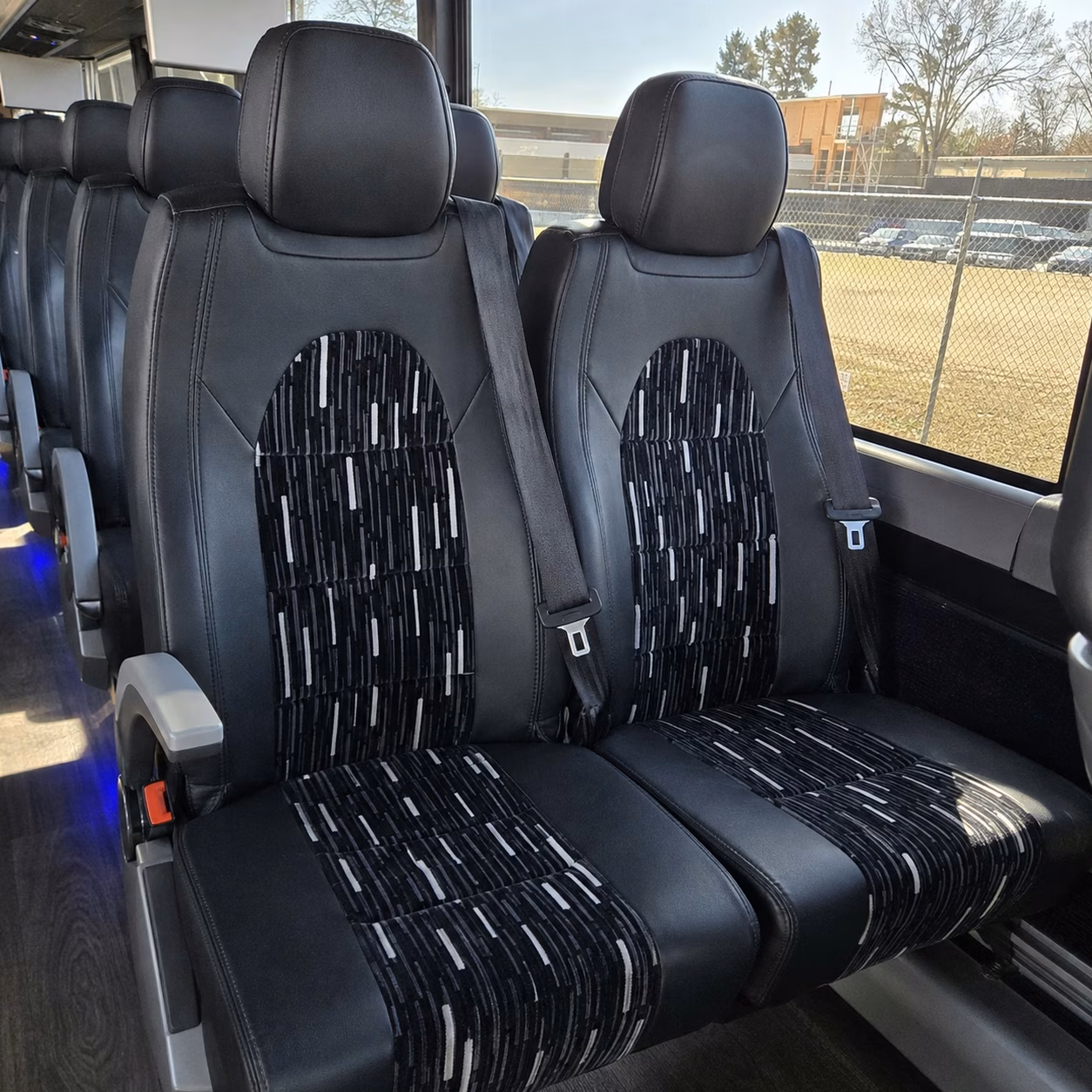sports team fan charter bus rentals in lake forest